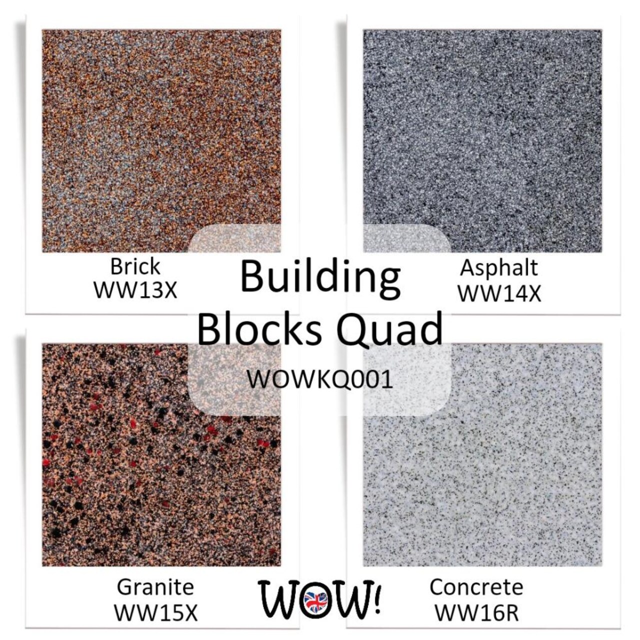 WOW! Quad Building Blocks Mixed Media Glitter Embossing Powder - Clearance